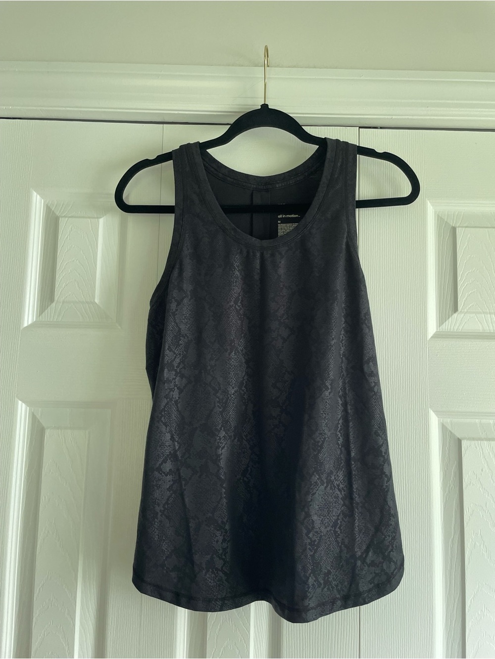 all in motion Black Snake-Print Performance Tank